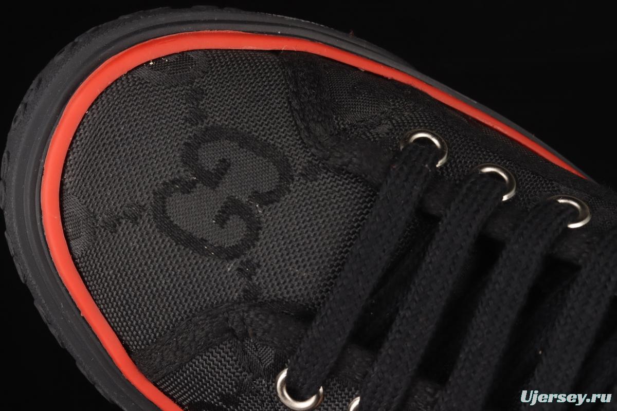 Gucci Tennis 1977 Print Sneaker official website with the same high-top canvas printed retro leisure sports shoes