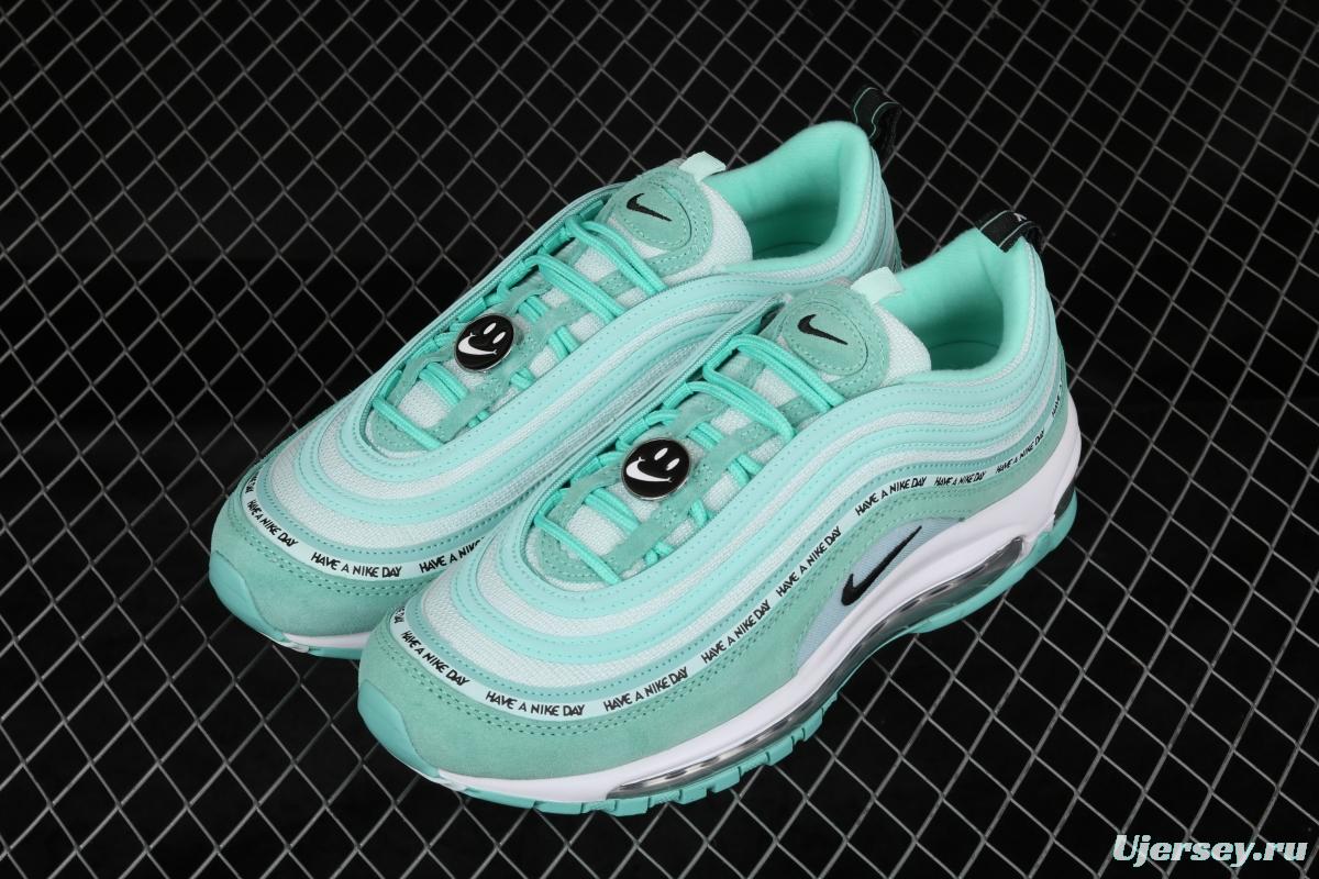 NIKE Air Max 97 ND mint green suede air cushion running shoes 923288-300