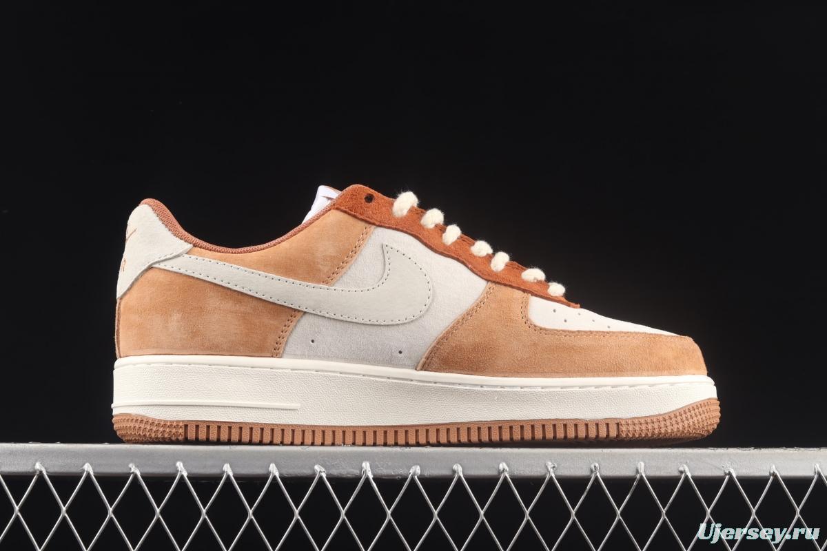 NIKE Air Force 1x 07 ESS milk tea hamburger low top casual board shoes CW2288-855