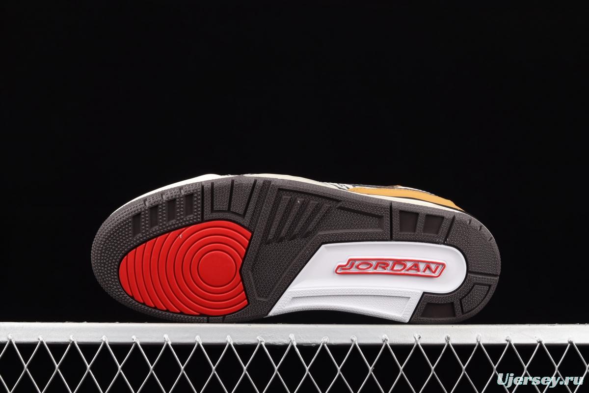 Jordan Legacy 312 white and yellow color Velcro three-in-one board shoes AV3922-102