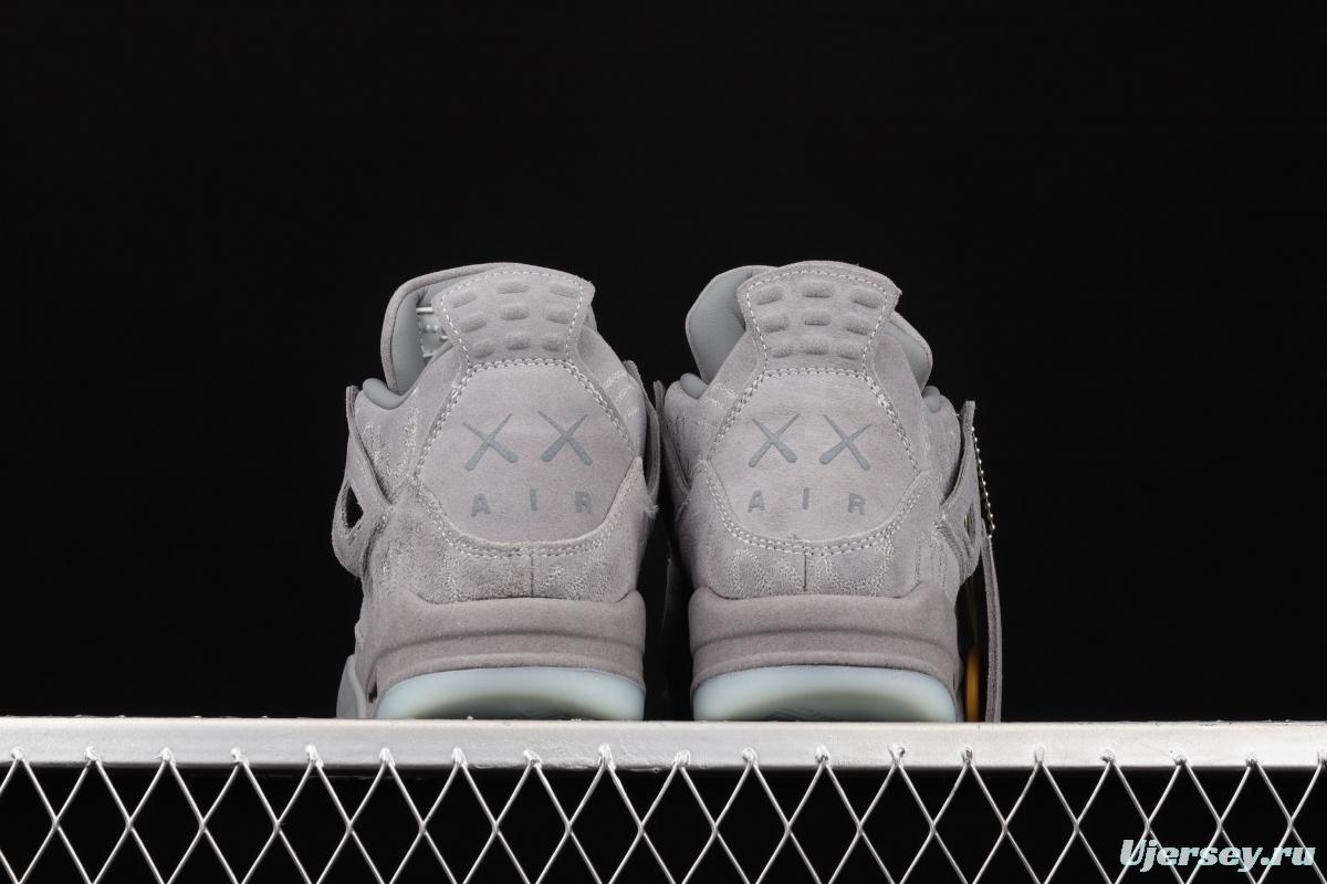 Kaws x Air Jordan 4 Black AJ4 luminous muntjac gray limited edition 930155-003
