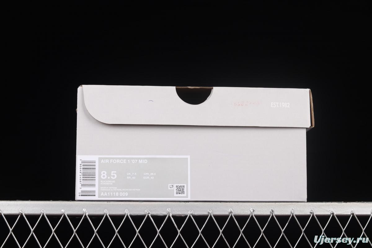 NIKE Air Force 1 Mid'07 3M reflective medium side leisure sports board shoes AA1118-009