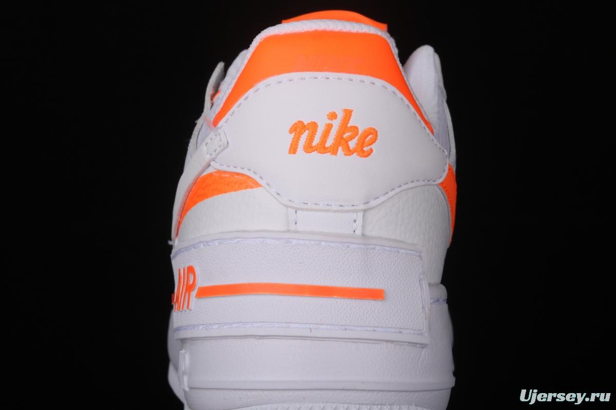 NIKE Air Force 1 ShAdidasow White Orange Light weight heightened low side White Board shoes CI0919-103