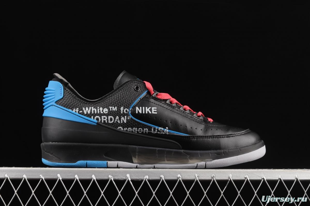 OFF-White x Air Jordan 2 Low SP AJ2 Joe 2 black and white color matching basketball shoes DJ4375-004