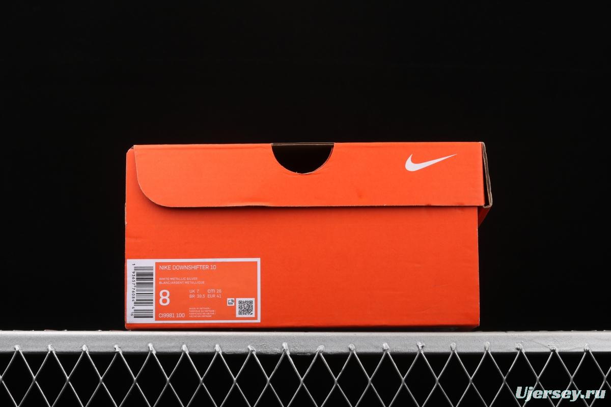 NIKE DownShifter 10-pin eye breathable slow shock fast running shoes CI9981-100