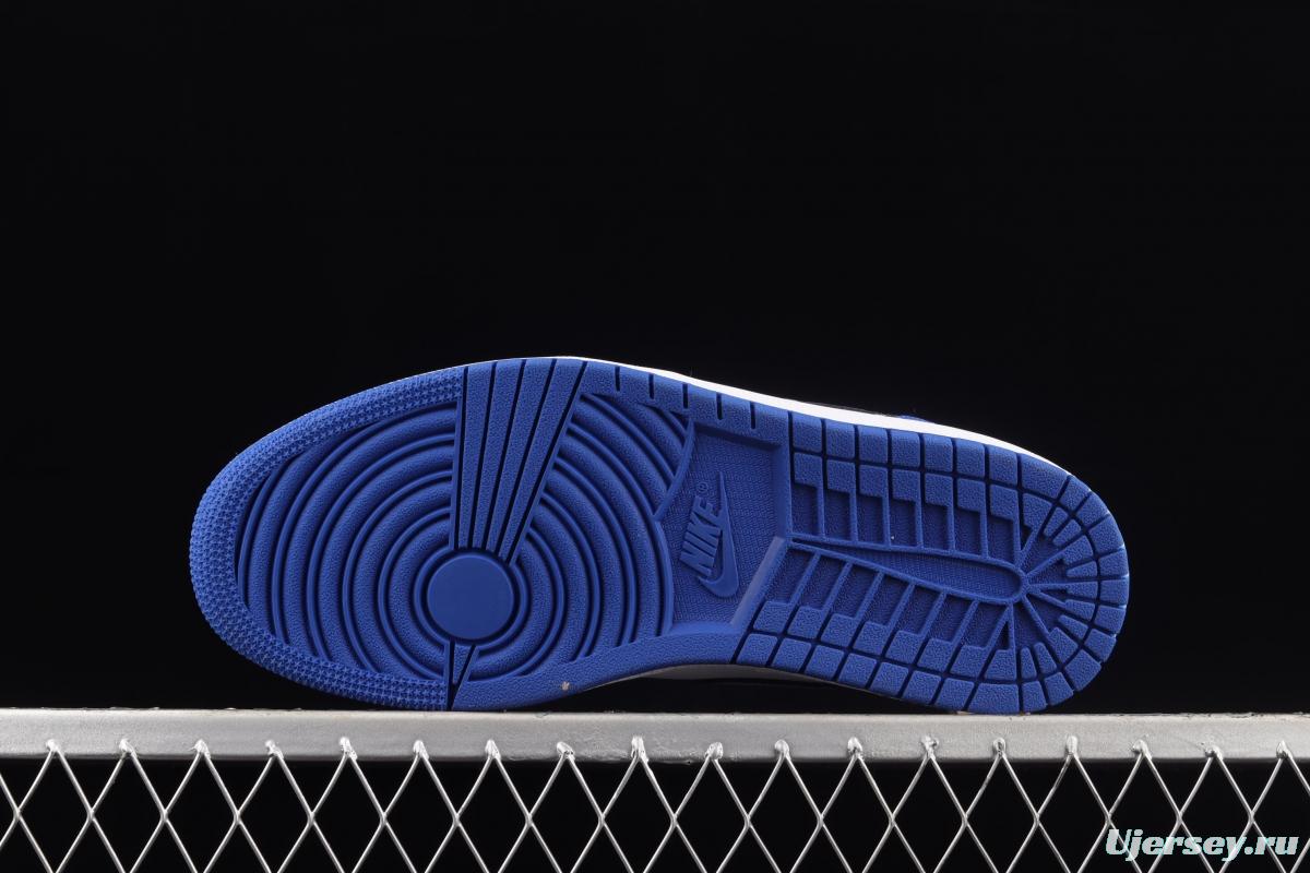 Air Jordan 1 Mid blue Zhongbang basketball shoes BQ6472-104