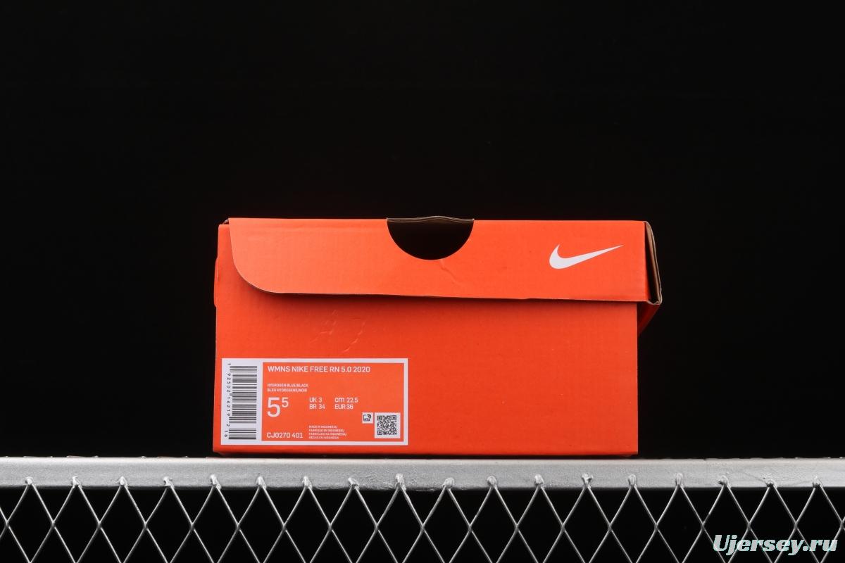 NIKE Free RN 5.0Shield Barefoot 2020 new ultra-lightweight running shoes CJ0270-401