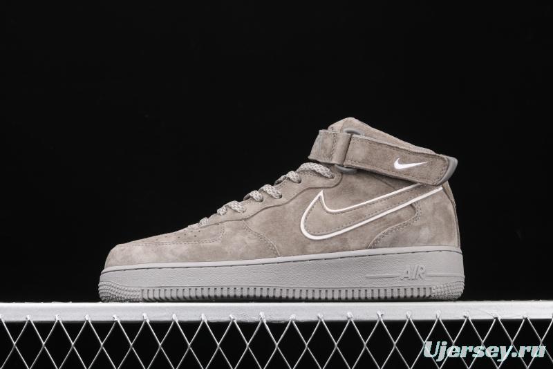 NIKE Air Force 11607 Mid Space Ash 3M reflective casual board shoes AA1118-003