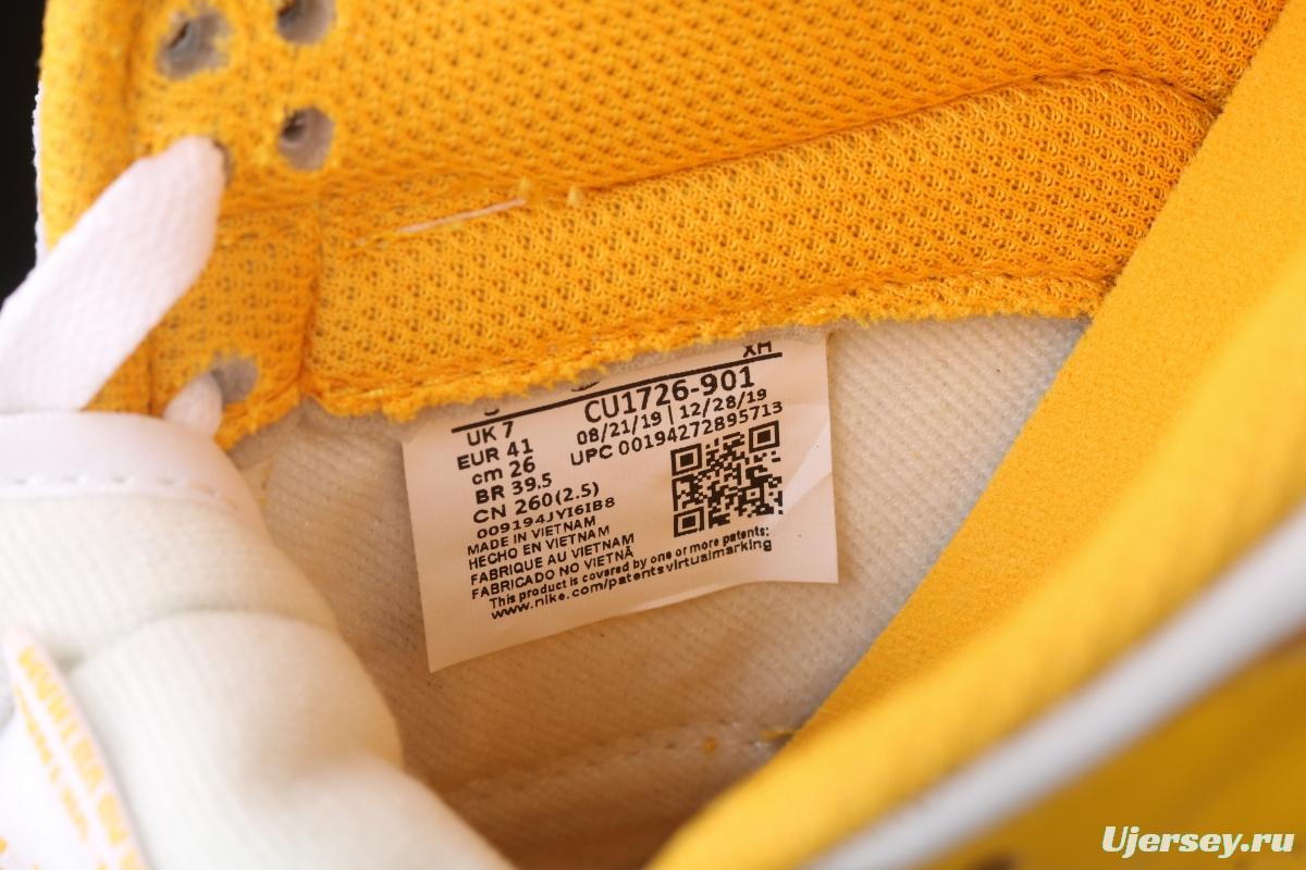 NIKE SB DUNK Low SP Syracuse yellow and white full-head low-top skateboard shoes CU1726-901