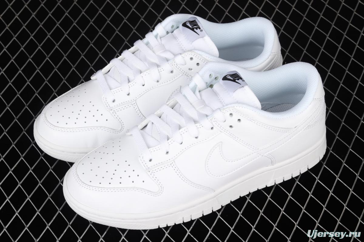 NIKE SB DUNK Low Prm pure white color SB buckle rebound fashion leisure board shoes DD1503-109