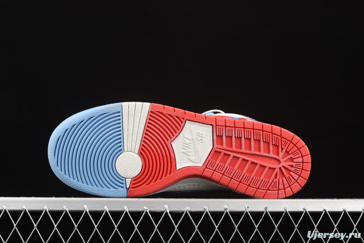 Magnus Walker x NIKE DUNK High Pro Decon QS [Porsche 911] White, blue and red high top casual skateboard shoes DH7683-100