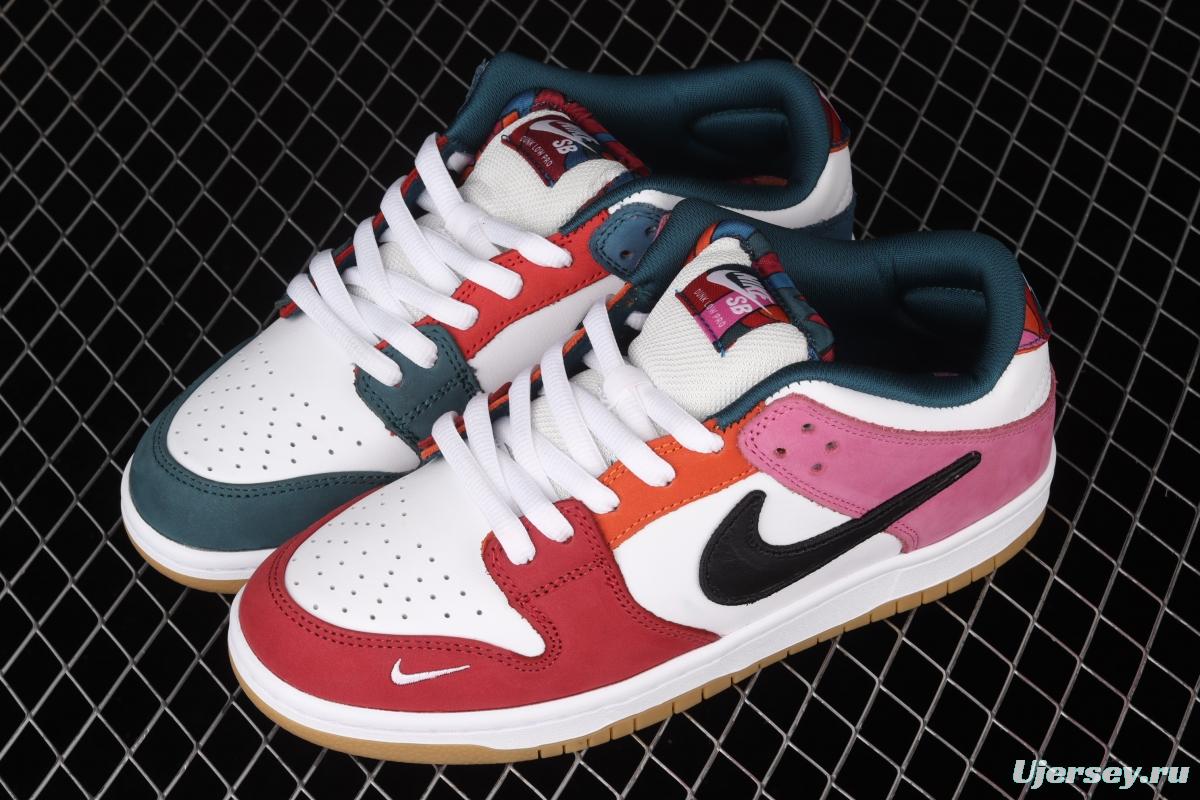 Parra x Nike SB DUNK Low Multi-Color 2021 Slam Dunk Series low-side leisure sports skateboard shoes mandarin duck color difference splicing double small hooks DH7695-2021