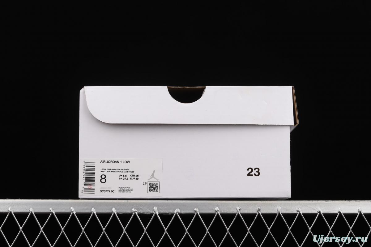 Air Jordan 1 Low inkjet white ash low-top cultural basketball shoes DC0774-001