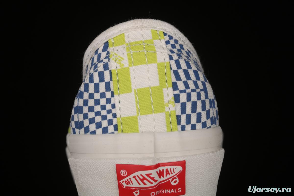 Vans Vault OG Authentic Lx high-end branch line impact color checkerboard retro low-side canvas skateboard shoes VN0A4BV91XQ1