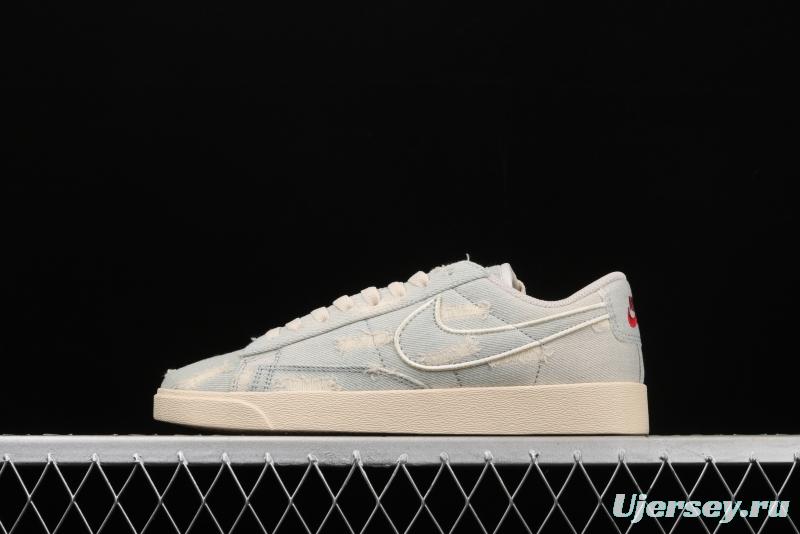 Levi's Strauss x NIKE Blazer Low LX Trail Blazers hole-breaking jeans low-side leisure sports board shoes AV9376-006