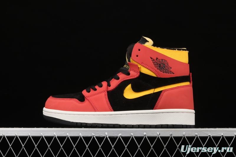 Air Jordan 1 Zoom CMFT AJ Black, Red, Yellow, CT0978-006