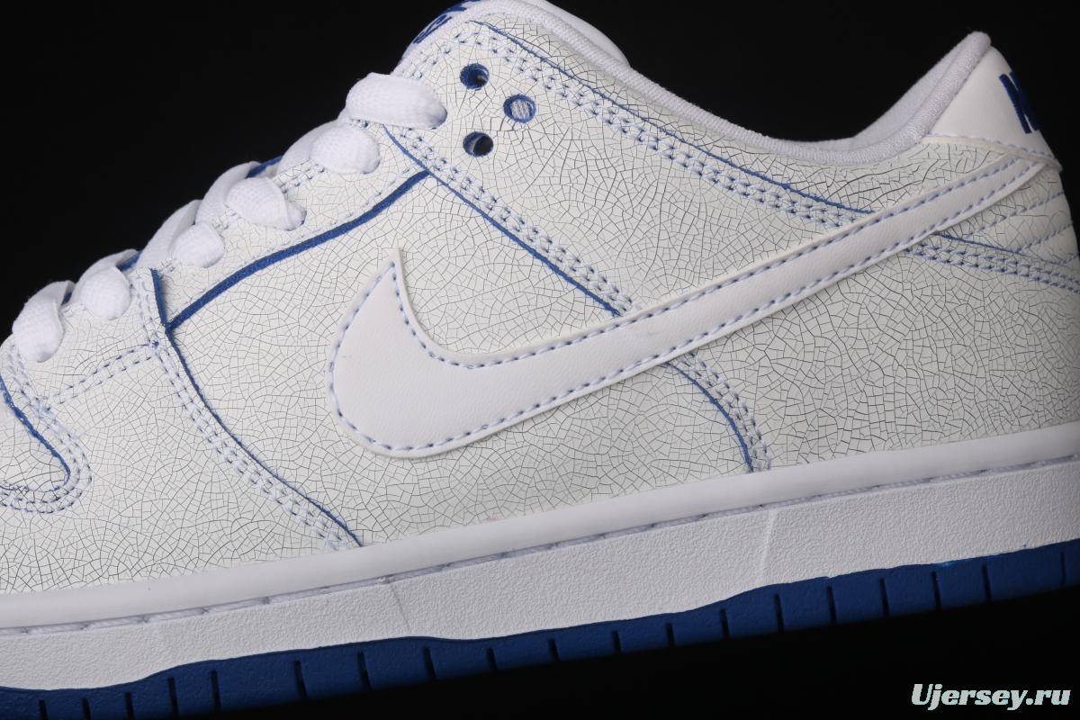 NIKE SB DUNK Low Pro Magnolia QQ crack ice blue blue porcelain sports skateboard shoes CJ6884-100