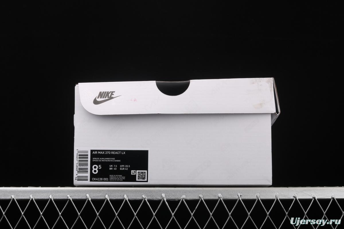 NIKE Air Max 270React new high-frequency mesh hollowing out function half-palm air cushion running shoes CK4126-001