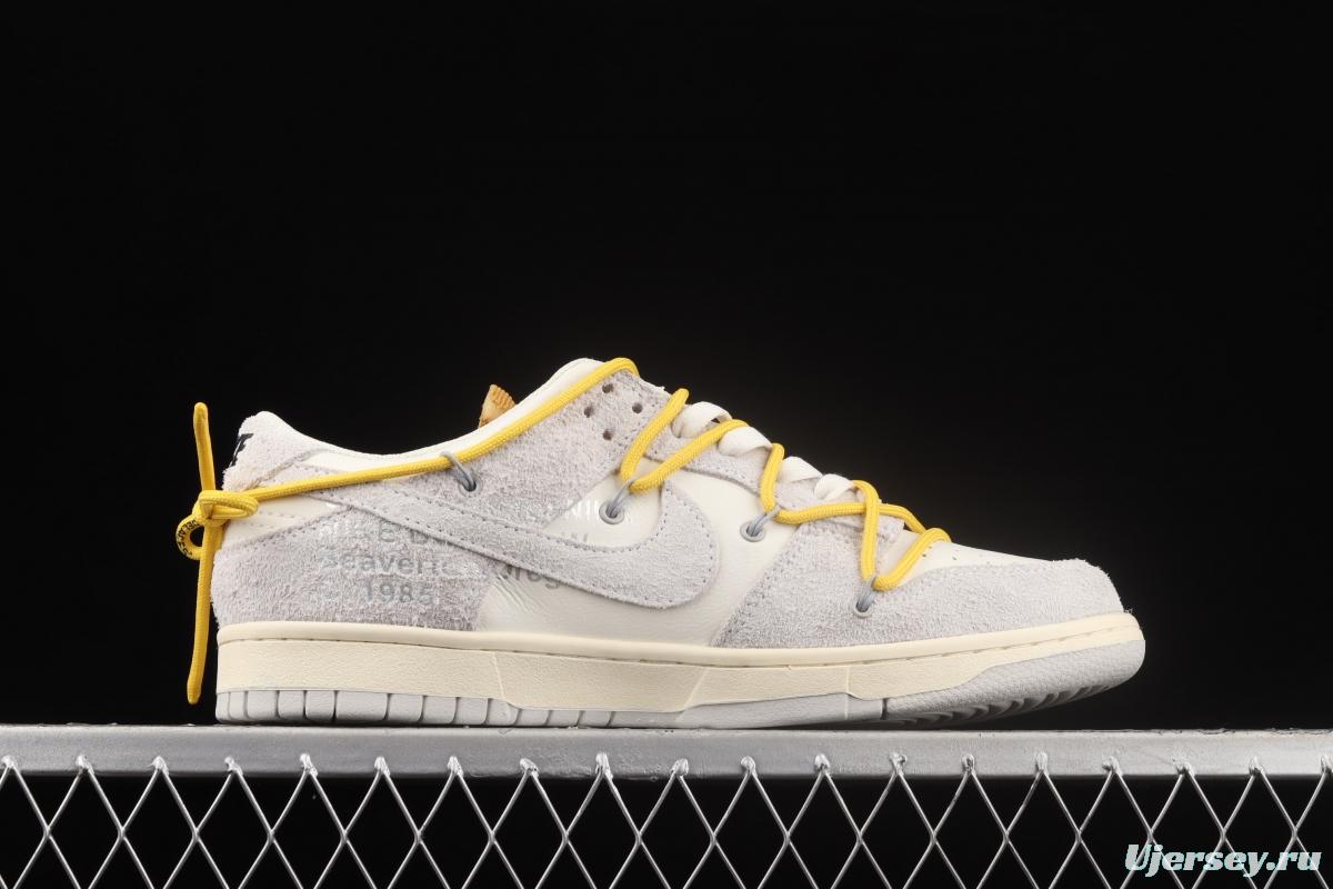 OFF-White x NIKE DUNK Low OW SB buckle rebound fashion casual board shoes DJ0950-109