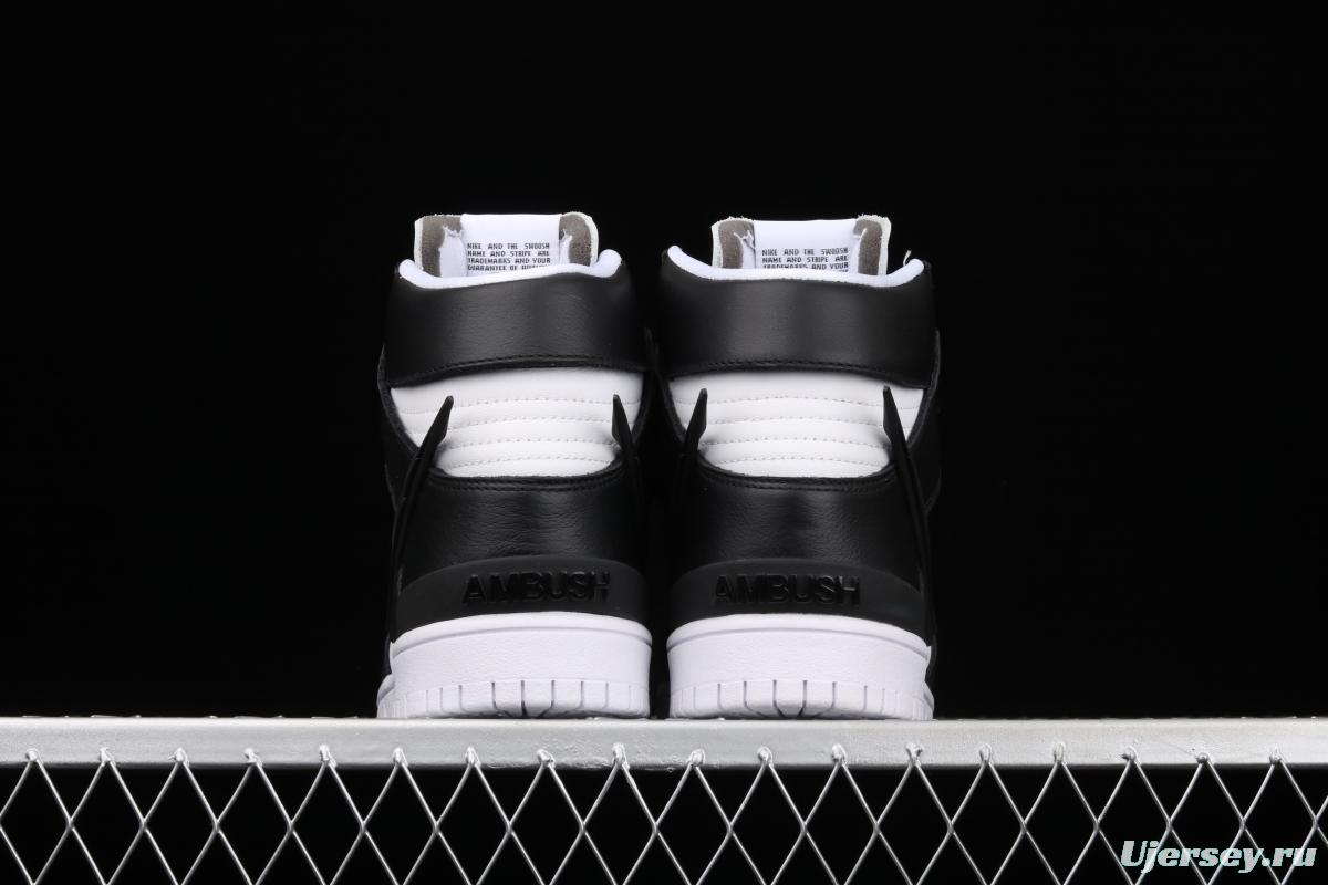 Ambush x NIKE DUNK High Black Wu Yifan Deng Ziqi same black and white high top casual board shoes CU7544-001