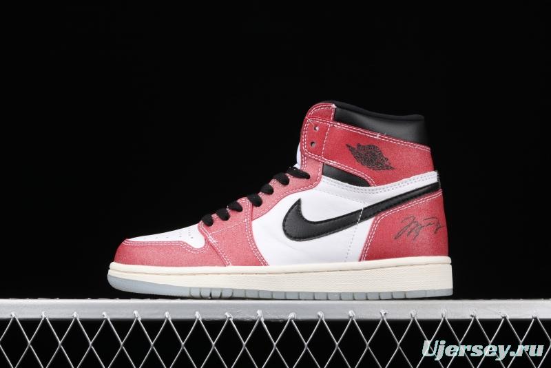 Air Jordan 1 High OG Pro Total Orange 3M blue and white stitched high top basketball shoes DC6515-100