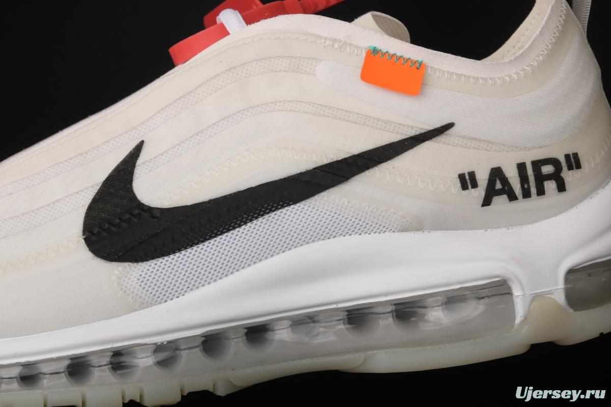 OFF-White x NIKE Air Max 97 OG OW bullet Limited name running shoes AJ4585-100