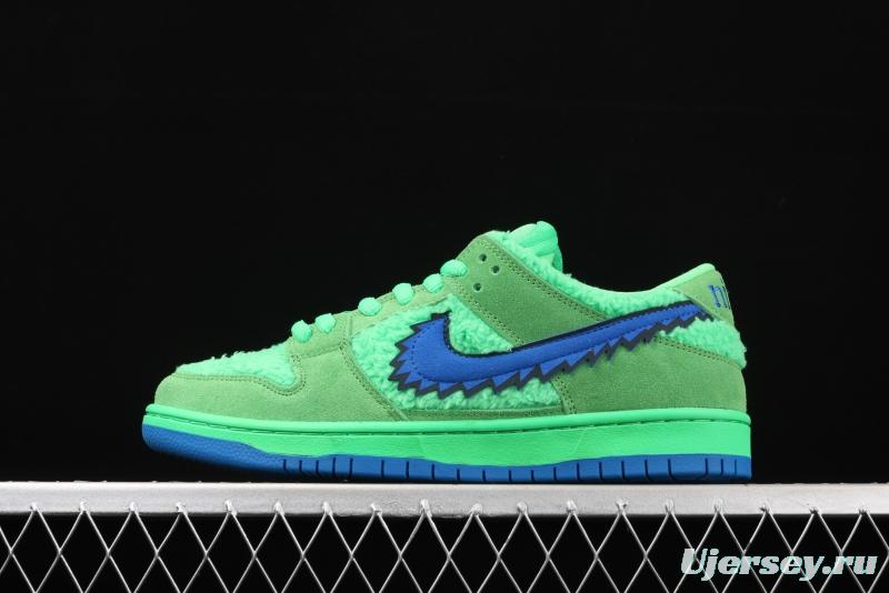 Grateful DeAdidas x NIKE SB DUNK Low Yellow Bear joint style green and blue bear sports skateboard shoes CJ5378-300