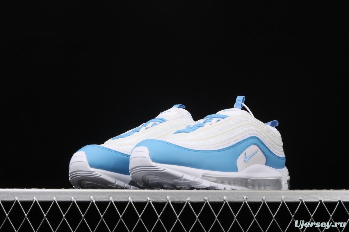 NIKE Air Max 97 Essential White Blue simple White Blue 3M reflective bullet Air cushion running shoes BV1982-101
