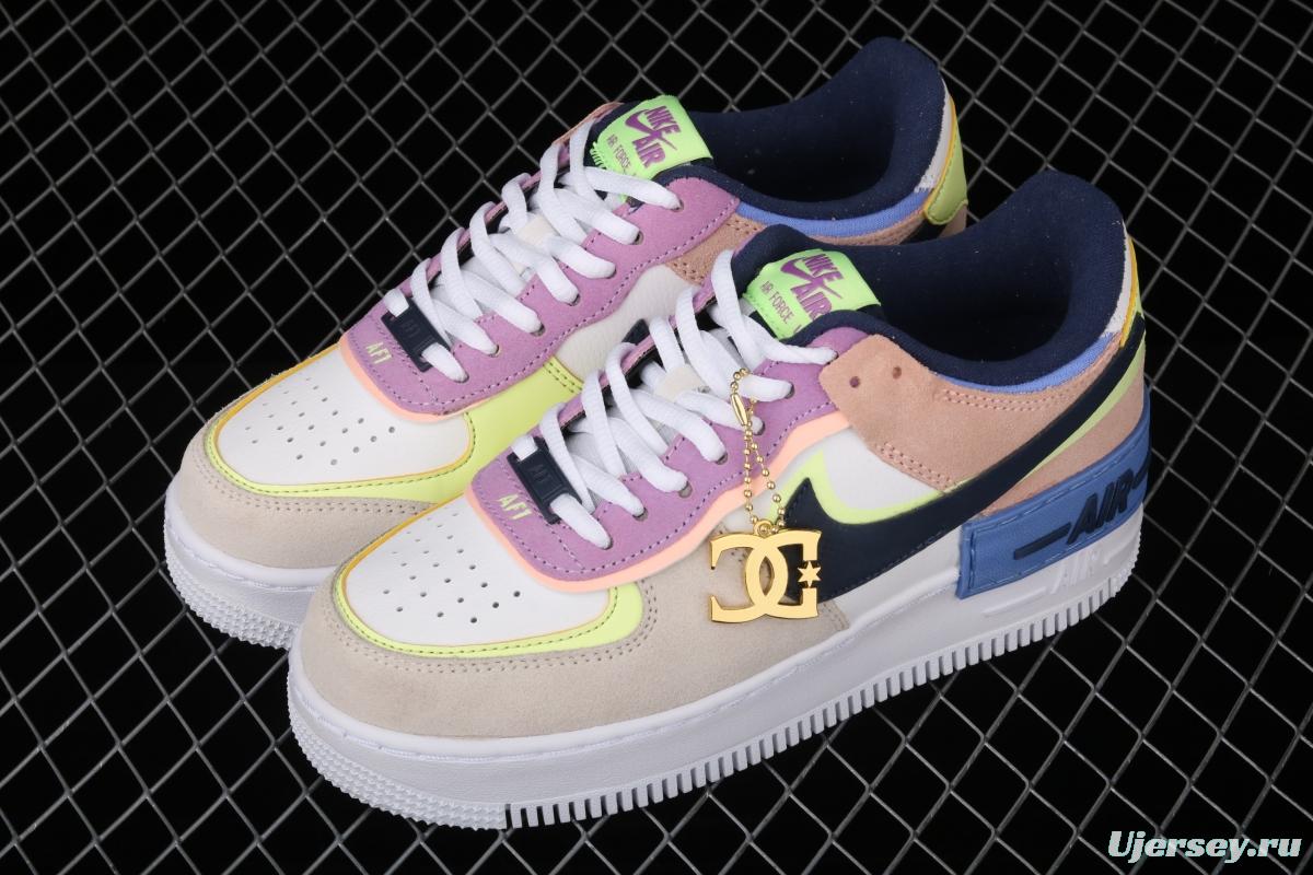 NIKE Air Force 1 ShAdidasow Rtl light weight heightened low-top 100-board shoes CU8591-001