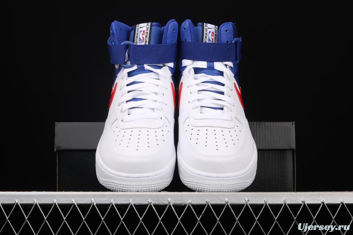 NIKE Air Force 1 High LV8 NBA joint name silk stitching high-top casual board shoes BQ4591-102