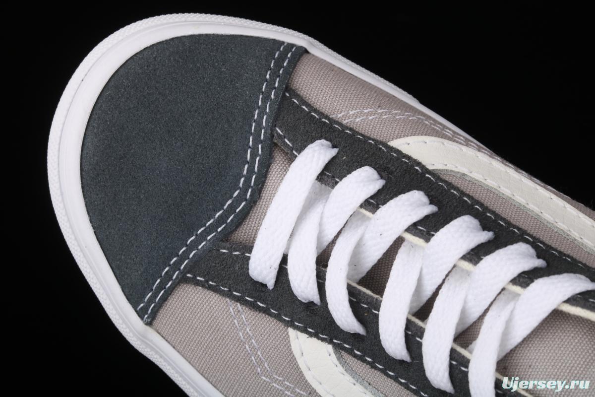 Vans Style 36 PEACEMINUSONE khaki blue and white stripe small head and low edge impact color canvas shoes VN0A4BVEN8K