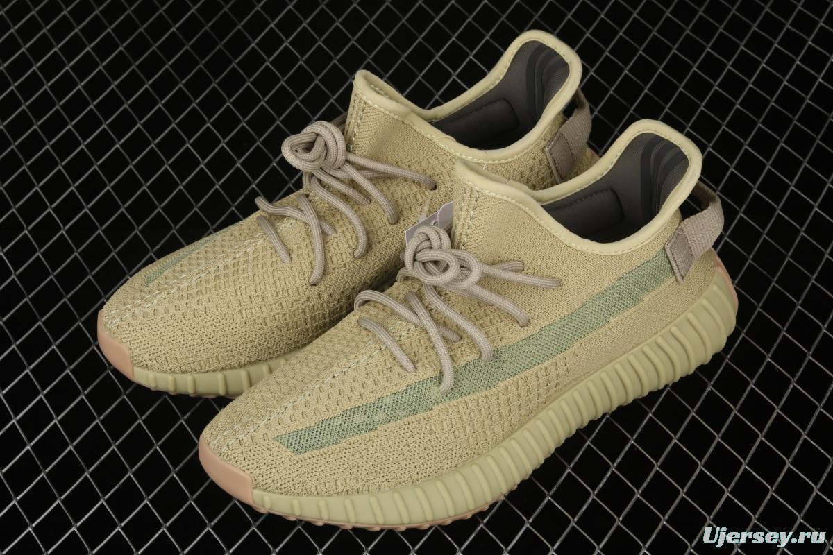 Adidas Yeezy 350 Boost V2 Sulfur FY5346 Darth Coconut 350 second generation hollowed-out matcha green color matching