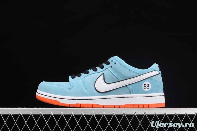 WE CLUB 58 x NIKE SB DUNK Low Pro Club 58 Gulf Slam Dunk Series low side leisure sports skateboard shoes BQ6817-401