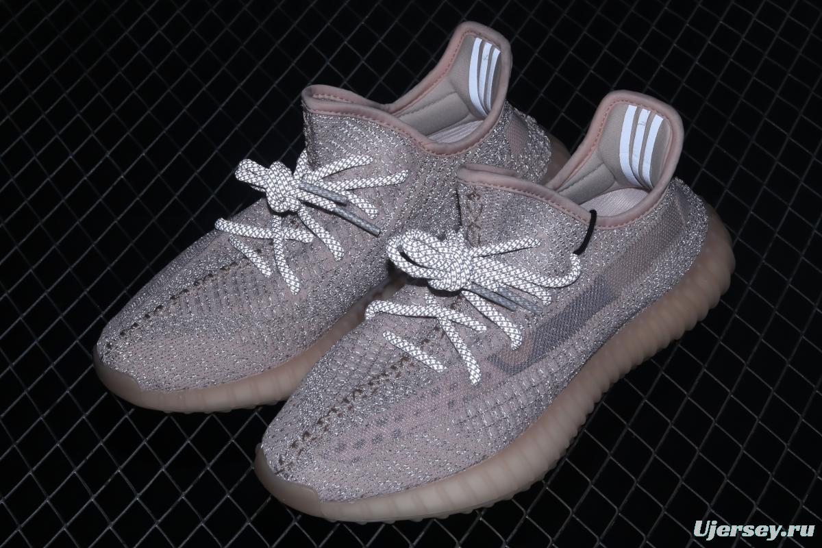 Adidas Yeezy 350 Boost V2 Synth FV5666 Darth Coconut 350 second generation silver powder hollowed out all over the sky BASF popcorn