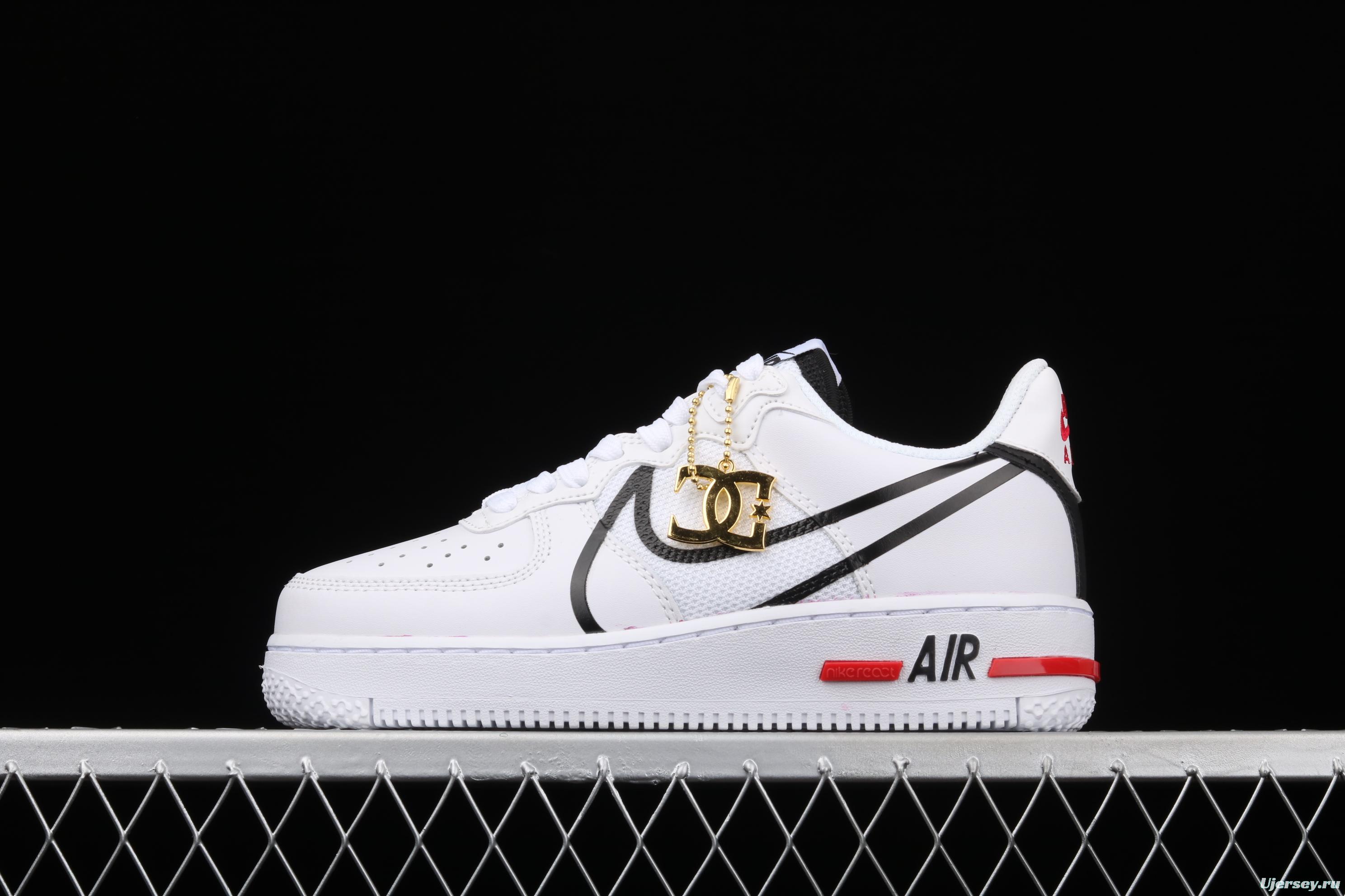 NIKE Air Force 1 React big hook analysis of low-top sports leisure board shoes CD4366-100