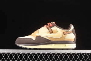 Travis Scoot x Nike Air Max 1 joint beige vintage casual running shoes DO9392-200