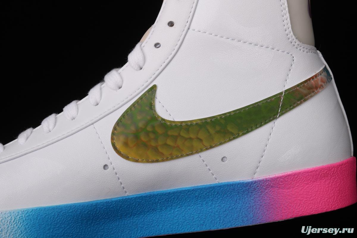 NIKE Blazer Mid'77 Vntg Suede Mix engraving classic leather face rainbow color trailblazer CZ8653-136