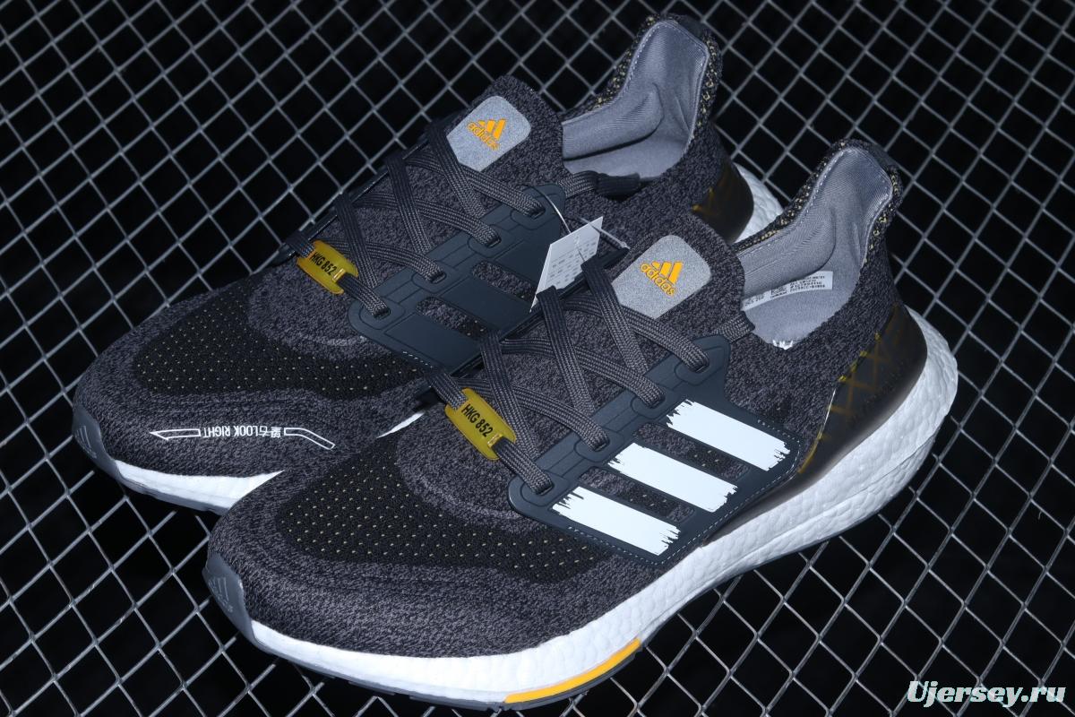 Adidas Ultra Boost 21 Hk City Pack GW5838 Das new 7.0 thick-soled popcorn running shoes