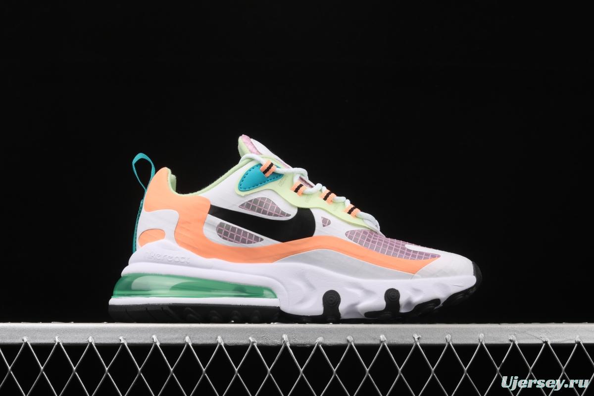 NIKE Air Max 270React new high frequency mesh hollowing out function half palm air cushion running shoes CJ0620-600