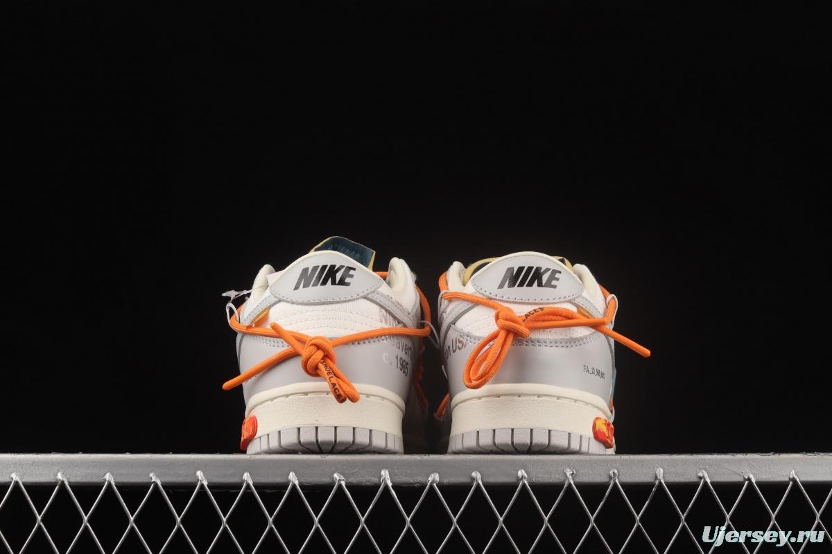 OFF-White x NIKE DUNK Low OW grey leisure sports skateboard shoes DM1602-104