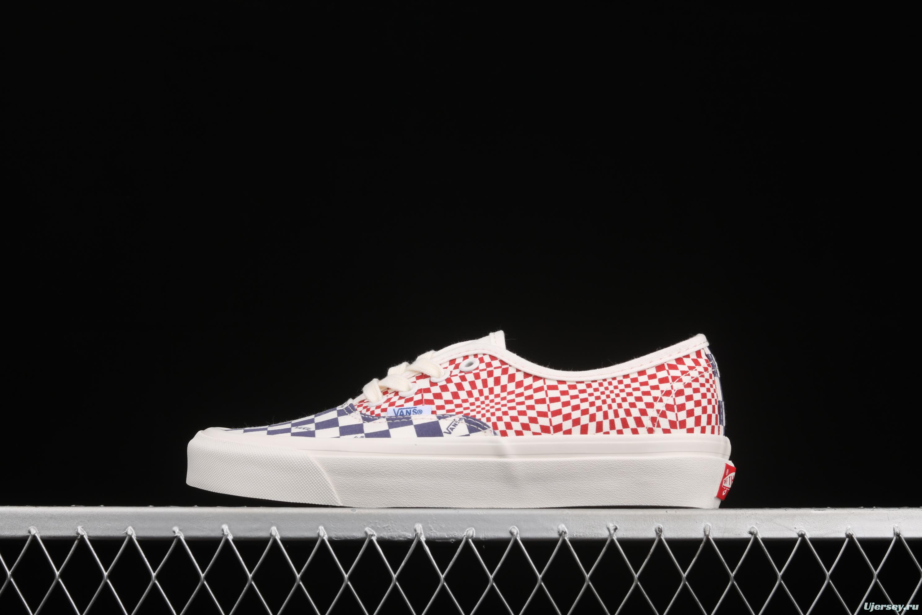 Vans Vault OG Authentic Lx high-end branch line impact color checkerboard retro low-side canvas skateboard shoes VN0A4BV91XR