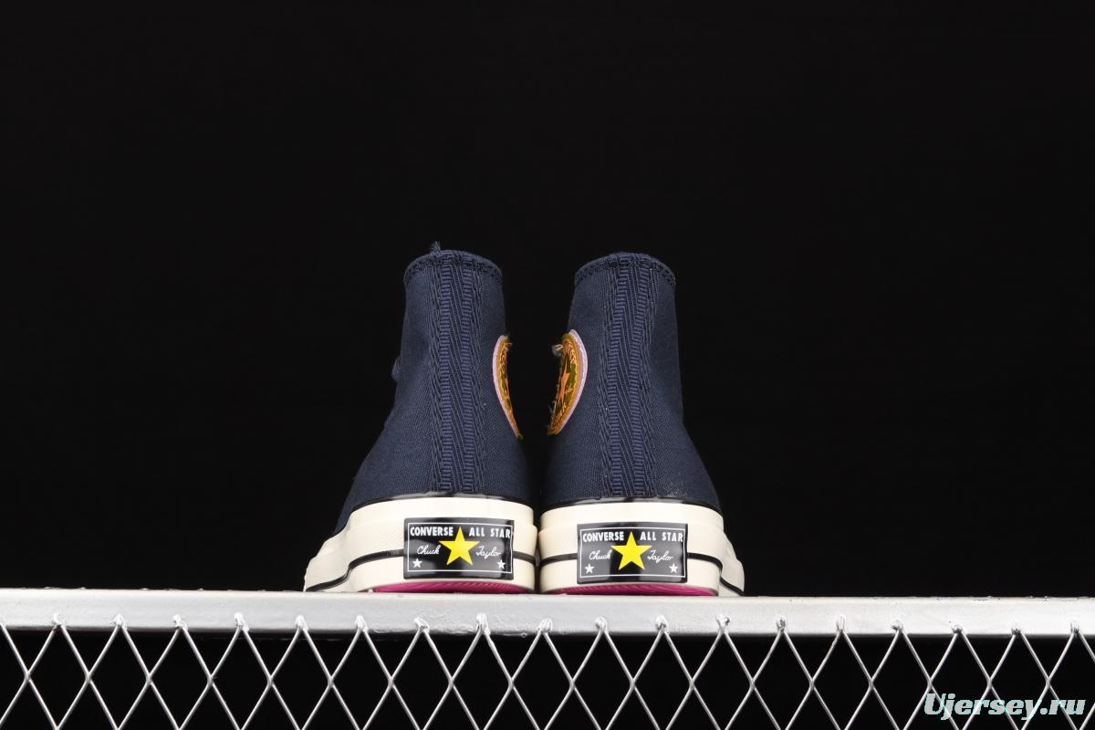 Converse 1970's soul city series Shanghai limited neon dark night blue high upper board shoes 170491C
