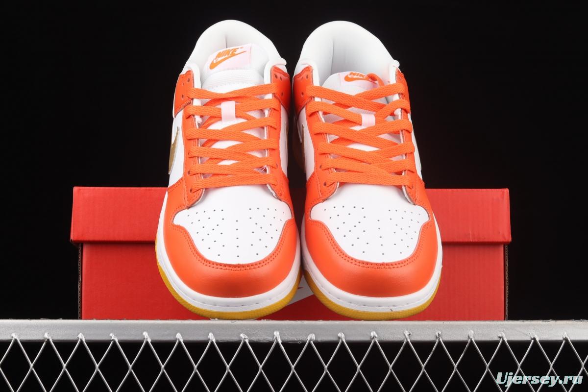 NIKE DUNK Low Golden Orange Platinum Orange SB rebound Fashion Leisure Board shoes DQ4690-800