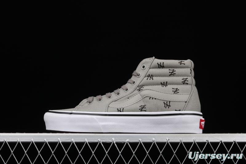 Vans Sk8-Hi Vlt Lx YaNIKEes Yankees co-branded high-top casual canvas shoes VN0A4CS5W43