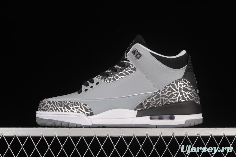 Air Jordan 3 Wolf Grey AJ3 Joe 3 Wolf Grey 136064-004