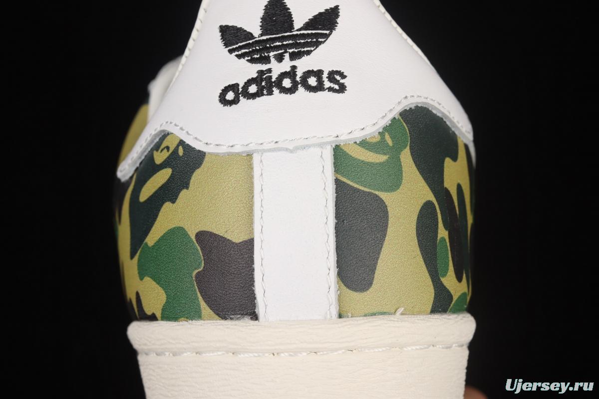 BAPE x Adidas Superstar 80s GZ8981 Darth ape-man co-named shell full head casual board shoes