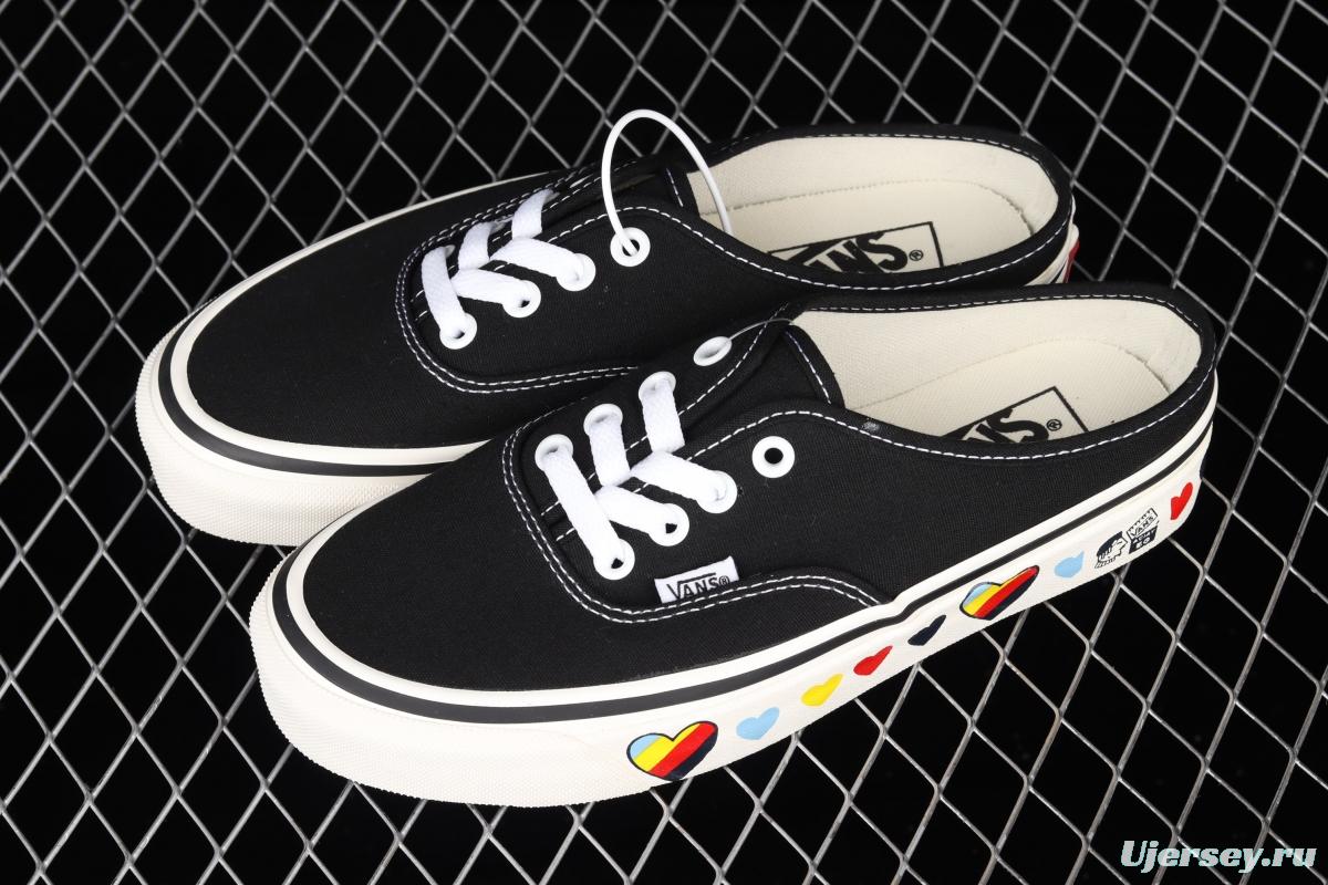 Vans Authentic Anaheim Valentine's Day Limited black and white love leisure half-drag VN0A54F7585