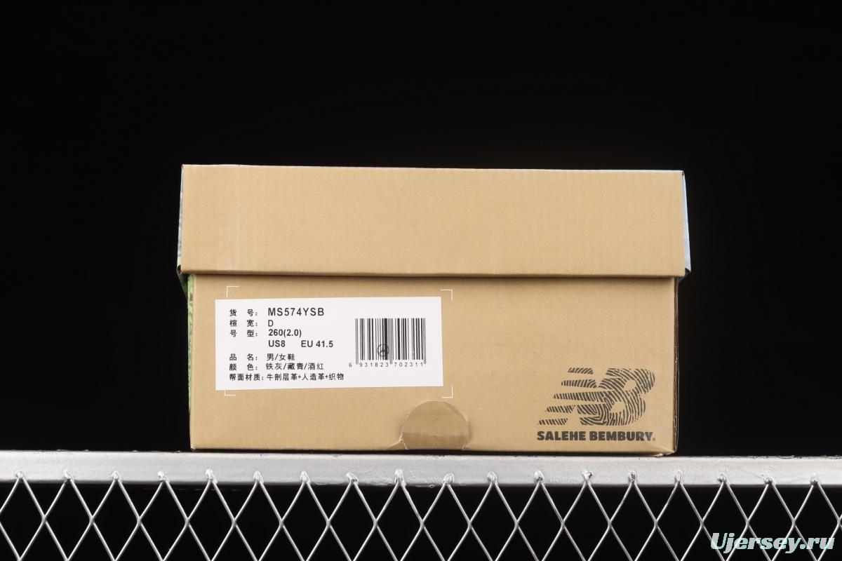 Salehe Bembury x New Balance 574 Yurt Versace director co-signed retro casual running shoes MS574YSB