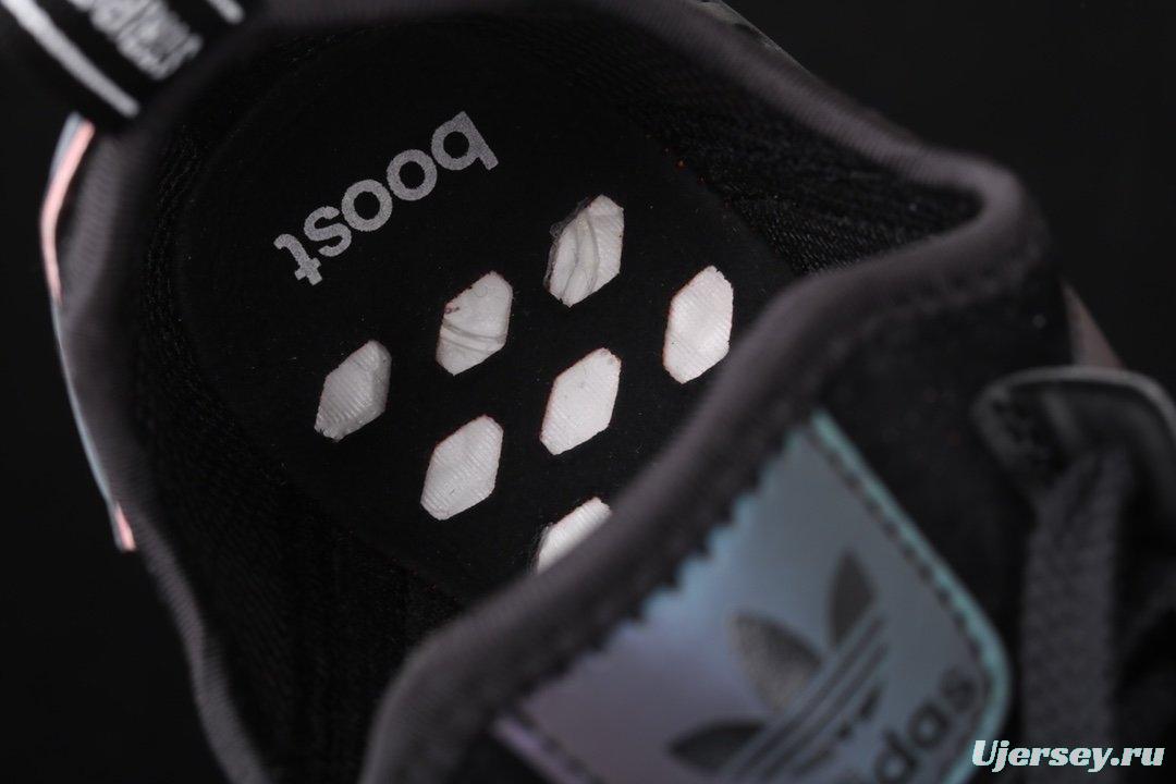 Adidas NMD_R1 F97579 pig leather black and white running shoes