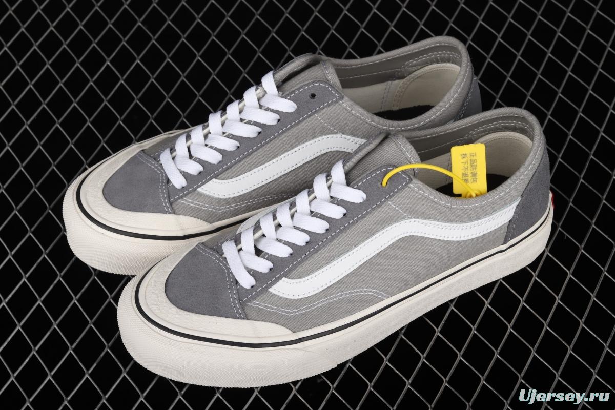 Vans Style 36 gray and white crescent toe low upper shoes VN0A3MVL195